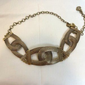 Chico's gold tone chain belt,